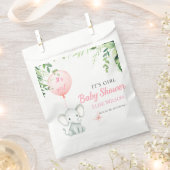 Es ist Mädchen! Niedliches kleines Elefantenbaby m Geschenktütchen (Ausgeschnitten)
