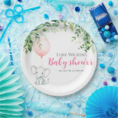 Es ist Mädchen! Niedliches kleines Elefantenbaby m Pappteller (Party)