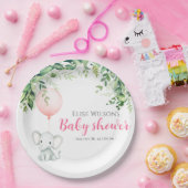 Es ist Mädchen! Niedliches kleines Elefantenbaby m Pappteller (Party)