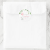 Es ist Mädchen! Niedliches kleines Elefantenbaby m Runder Aufkleber (Tasche)