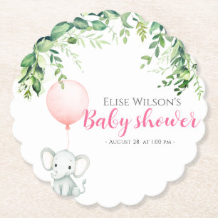 Es ist Mädchen! Niedliches kleines Elefantenbaby m Untersetzer