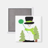 Es ist Magischer Schneemann Magnet (Vorderseite/Rückseite)