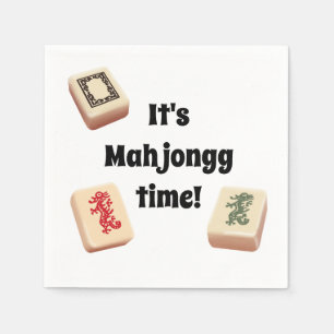 Es ist Mah Jongg Zeit! Serviette