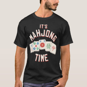 Es ist Mahjong Time, chinesisches Spiel Tiles Play T-Shirt