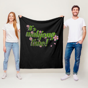 Es ist Mahjong Time Game Mahjong Player Games Fleecedecke