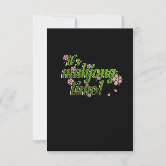 Es ist Mahjong Time Game Mahjong Player Games RSVP Karte (Vorderseite)