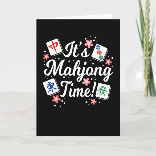 Es ist Mahjong Zeit für alle Mahjong Queens & PLer Karte (Vorderseite)