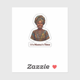 Es ist Mamas Zeit - African Queen Heritage-Tasche Aufkleber