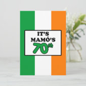 Es ist Mamos 70. Geburtstagsfeier Einladung (Stehend Vorderseite)