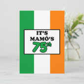 Es ist Mamos 75. Geburtstagsfeier Einladung (Stehend Vorderseite)