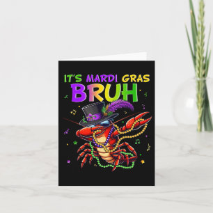 Es ist Mardi Gras Bruh Dabbing Crawfish Karneval f Karte