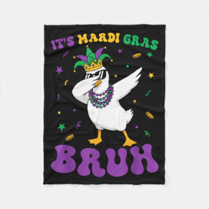 Es ist Mardi Gras Bruh Dabbing Gans Lustiger Mardi Fleecedecke