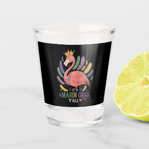 Es ist Mardi Gras, Leute, Flamingo-Kostüm Schnapsglas