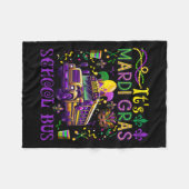 Es ist Mardi Gras School Busfahrer Team Costume Ma Fleecedecke (Vorderseite (Horizontal))