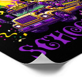 Es ist Mardi Gras School Busfahrer Team Costume Ma Poster (Ecke)
