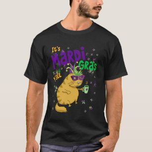 Es ist Mardi Gras Y'All Cat Kaffee Karneval Party T-Shirt