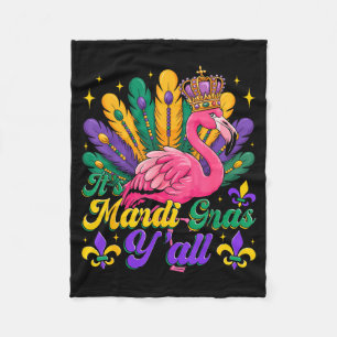 Es ist Mardi Gras Yall Lustiger Flamingo Karneval Fleecedecke
