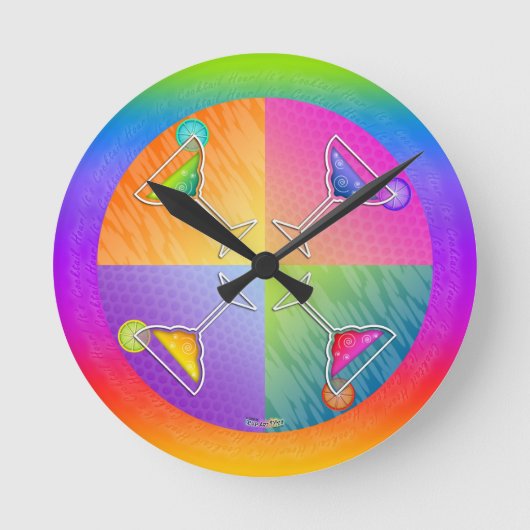 ES IST MARGARITA ZEIT! WALL CLOCK RUNDE WANDUHR (Vorderseite)