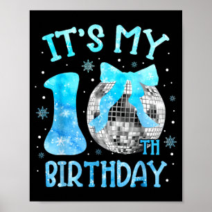 Es ist mein 10. Geburtstag Coquette Bow Disco 10 J Poster