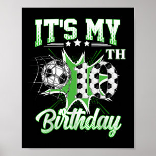 Es ist mein 10. Geburtstag Fußball 10 Jahre alt Bd Poster