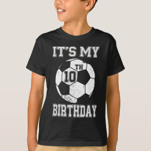 Es ist mein 10. Geburtstag Fußball-Design für Kind T-Shirt