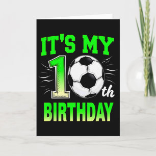 Es ist mein 10. Geburtstag Junge Fußball Ll Karte