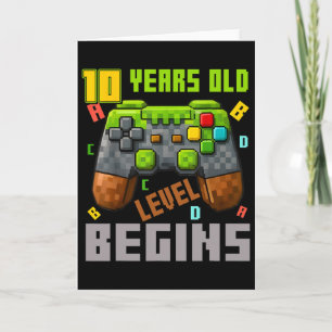 Es ist mein 10. Geburtstag Pixel Gaming Controller Karte
