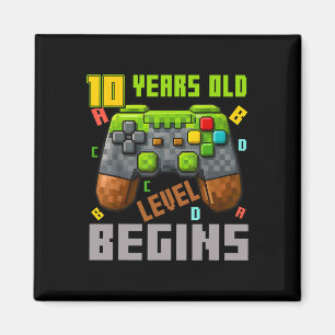 Es ist mein 10. Geburtstag Pixel Gaming Controller Magnet