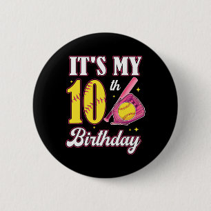 Es ist mein 10. Geburtstag Softll Mädchen 10 Jahre Button