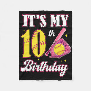 Es ist mein 10. Geburtstag Softll Mädchen 10 Jahre Fleecedecke