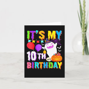 Es ist mein 10. Geburtstagsgeschenke Ghost Pumpkin Karte