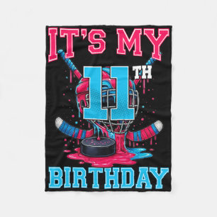 Es ist mein 11. Geburtstag Hockey 11 Jahre alter E Fleecedecke