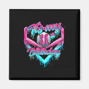 Es ist mein 11. Geburtstag Junge Bysebyll Drip 11  Magnet