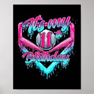 Es ist mein 11. Geburtstag Junge Bysebyll Drip 11  Poster