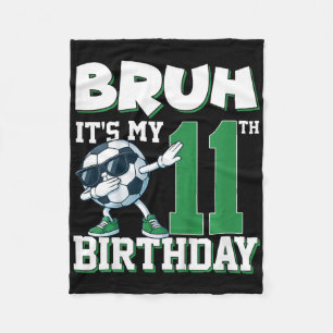 Es ist mein 11. Geburtstag Junge Fußball Footbyll  Fleecedecke