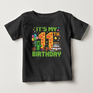 Es ist mein 11. Geburtstag Pixel Number Video Game Baby T-shirt