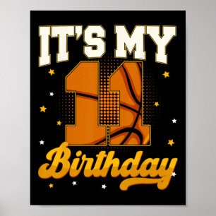 Es ist mein 11. Geburtstag Skelett Junge 11 Jahre  Poster