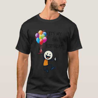 Es ist mein 11. Geburtstag! Strichmännchen glückli T-Shirt