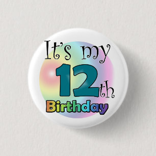 Es ist mein 12. Geburtstag Button
