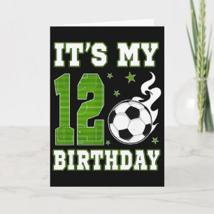 Es ist mein 12. Geburtstag Junge Fußball 12 Jahre  Karte