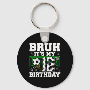 Es ist mein 12. Geburtstag Junge Fußball 12 Jahre Schlüsselanhänger