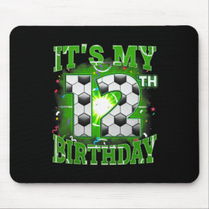 Es ist mein 12. Geburtstag Jungen Fußball 12 Jahre Mousepad