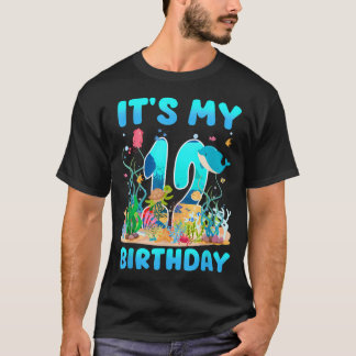 Es ist mein 12. Geburtstag Meer Ozean Tiere Thema T-Shirt