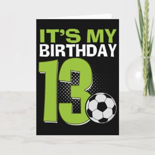 Es ist mein 13. Geburtstag Junge Fußball Fußll 13 Karte