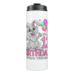 Es ist mein 13. Geburtstagskrabbit 13. Geburtstag Thermosbecher