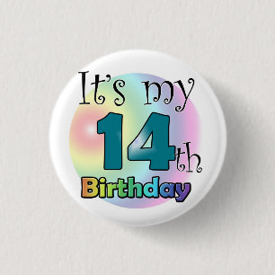 Es ist mein 14. Geburtstag Button