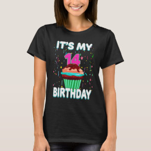 Es ist mein 14. Geburtstag süßer Cupcake 14 Jahre  T-Shirt