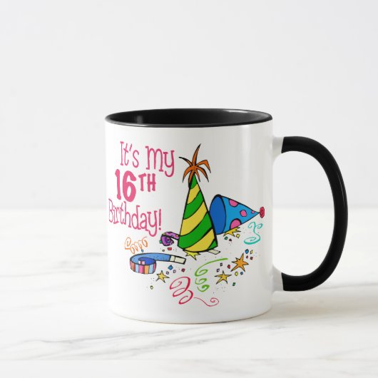 Es ist mein 16. Geburtstag (Party-Hüte) Tasse (Rechts)