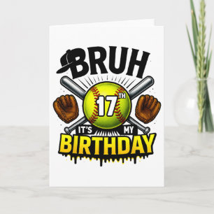 Es ist mein 17. Geburtstag Softll Jungs 17 Jahre a Karte