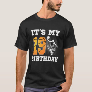 Es ist mein 19. Geburtstag 19-jähriger Basketball- T-Shirt